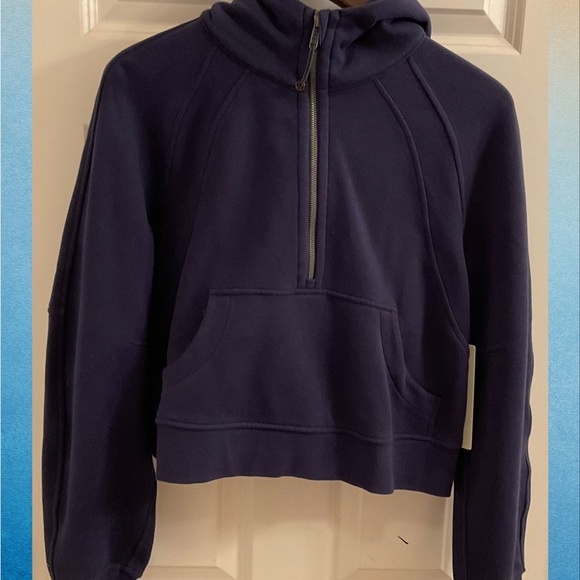 lululemon athletica Tops - Lululemon Scuba Oversized 1/2 Zip Hoodie - NWT - Night Sea - XS / S